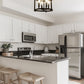 YANSUN 4-Light Black No Decorative Accents Drum Chandelier for Foyer Kitchen Island with No Bulbs Included