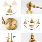 YANSUN 13 in. 1-Light Modern Adjustable Gold Wall Sconce with Swing Arm, Plug-In Vintage Task Light for Living Room