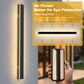 YANSUN 39.4in Outdoor LED Wall Light, Side Emitting Linear Wall Sconce, 30W 3000K Warm Light Black Exterior Fixture for Porch Patio 110V