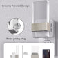 YANSUN 2-Pack Plug-In Night Lights with Frosted Acrylic Columns, Brushed Nickel Finish, 5000K White Light, Dimmable