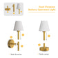YANSUN 2-Pack Fabric wall lamp Copper LED Wall Sconce RGBCW Remote Control Remote Timer Dimmable Wall Light for Living Room