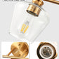 YANSUN 22 in. Gold 3-Light Vanity Light for Bathroom with Clear Wine Glass Shade and No Bulbs Included