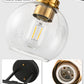 YANSUN 22 in. 3-Light Black and Gold for Bathroom Vanity Light with Clear Glass Shades Wall Sconce