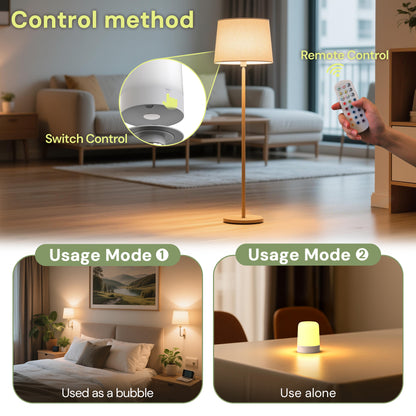YANSUN Set of 2 Cabinet Lights with Cylindrical Plastic Housing, White, 1.5W, RGBCW, E27/E12 Sockets