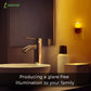 YANSUN 2-Pack 1W Plug-in Night Light with Amber 1600K, Dusk to Dawn Sensor, Slide Dimmer, Wood Grain Finish