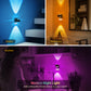 YANSUN 2W Color Changing Cylinder Integrated LED Plug-In Night Light, Black, Amber+RGB+Gradient, Up & Down Beam, 2-Pack
