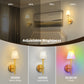 YANSUN 2-Pack Fabric wall lamp Copper LED Wall Sconce RGBCW Remote Control Remote Timer Dimmable Wall Light for Living Room