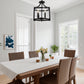 YANSUN 4-Light Black No Decorative Accents Drum Chandelier for Foyer Kitchen Island with No Bulbs Included