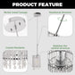 YANSUN Modern 3-Light Pendant Lighting Set, White Chrome Twisted Cylinder Aluminum Ceiling Lights 6.3in, E26 Base Indoor Kitchen Island Hanging Fixture 110-120V