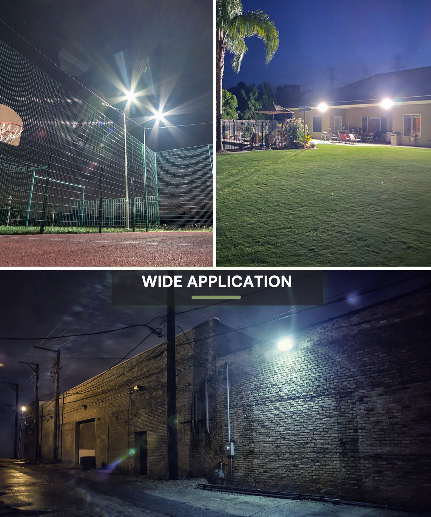 YANSUN 2-Pack High Lumen Outdoor Flood Light with Dusk to Dawn Sensor, IP66 Waterproof, 7024 Lm