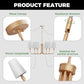 YANSUN 6-Light Chandelier with Straight Tubular Arms and Inverted Cone Fabric Shades, Gold Finish, E12 Bulbs Not Included