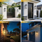 YANSUN 2-Pack Black Lantern Outdoor Wall Sconce with Motion Sensor and Clear Glass, E26 Base, IP23, No Bulbs Included