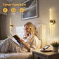YANSUN Set of 2 Stone-Texture Glass Linear LED Indoor Wall Lights, Copper Finish, Integrated LED, RGBCW