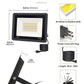 YANSUN 2-Pack Outdoor Flood Lights with Dusk to Dawn Sensor & Multi-Color, IP66 Waterproof