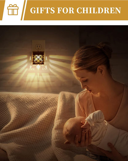 YANSUN 0.5-Watt Integrated LED Dimmable Plug-In Night Light, Warm 3000K, Dusk to Dawn, 4-Pack