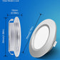 YANSUN4-Pack 5W RV Recessed Downlight, 3000K Warm White Dimmable LED, IP44 Waterproof, with Wiring Nuts for Easy Installation