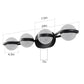 YANSUN 30"Black LED Bathroom Vanity Light with Crystal Sand Acrylic Shades, 4-Ligh Decorative WallLighting Fixturefor Bathroom Vanity Mirror