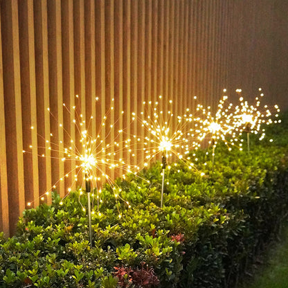 YANSUN LED Firework Garden Lights - 120 LEDs, Warm White, 40 Copper Wires (2-Pack)