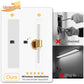 YANSUN 2-Pack Bubble Acrylic Copper LED Wall Sconce Remote Control Remote Timer Dimmable Wall Light for Living Room Hallway