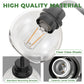 YANSUN 4-Light Black Vanity Light Fixture with Clear Globe Glass Shades Modern Bathroom Wall Sconce E26