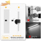 YANSUN 2-Pack Bubble Acrylic Black LED Wall Sconce Remote Control Remote Timer Dimmable Wall Light for Living Room Hallway