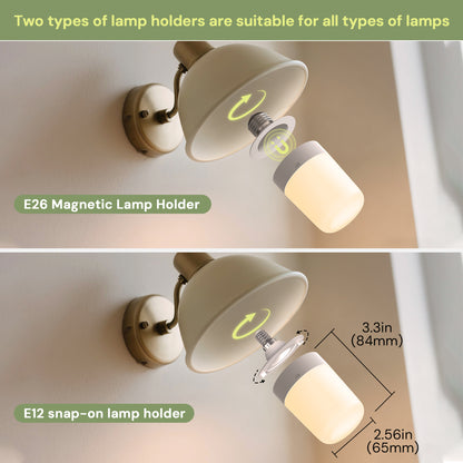 YANSUN Set of 2 Cabinet Lights with Cylindrical Plastic Housing, White, 1.5W, RGBCW, E27/E12 Sockets