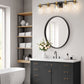 YANSUN 32 in. 5-Light Black Gold Vanity Light for Bathroom with Clear Glass Shade Wall Sconce