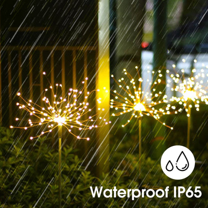 YANSUN LED Firework Garden Lights - 120 LEDs, Warm White, 40 Copper Wires (2-Pack)