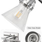 YANSUN 22 in. 3-Light Brushed Nickel Vanity Light with Glass Shade for Powder Rooms, Dressing Rooms or Bathrooms