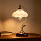 YANSUN 16.93 in. 1-Light Brass Dome Metal Table Lamp - Vintage Retro Traditional Style, for Living Room, Bedroom, or Office