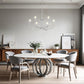 YANSUN 6-Head Chrome Traditional Chandelier - 28in E12 Metal Candelabra for Living Room Entryway, 40W Max