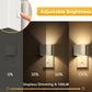 YANSUN 1-Watt Integrated LED Plug-In Square Night Light, Up-Down Illumination, Button Adjustable, Light Sensor, 2-Pack