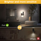 YANSUN 1-Watt Modern Square Plug-in Integrated LED Night Light with Light Sensor, Crushed Acrylic, White 5000K, Black, 2-Pack