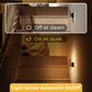 YANSUN 1-Watt Modern Square Plug-in Integrated LED Night Light with Light Sensor, Amber 3000K, Black, 2-Pack