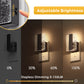 YANSUN 1-Watt Integrated LED Plug-In Modern Square Night Light, Amber 3000K, Button Adjustable, Dusk to Dawn, 1-Pack