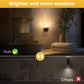 YANSUN 2-Pack Plug-In Night Lights with Crystal Columns, Gold Ring Accents, 3000K Warm Glow, Dimmable Function