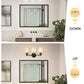 YANSUN 3-Light Black Vanity Wall Light, Transparent Glass Shades, Non-Integrated E26 Bulbs, Modern Bathroom & Bedroom Lighting, US Standard