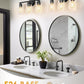 YANSUN 3-Light Black Vanity Wall Light, Transparent Glass Shades, Non-Integrated E26 Bulbs, Modern Bathroom & Bedroom Lighting, US Standard
