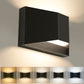 YANSUN Wall-Mounted Triangle Wall Sconce with Wall Switch & 5 CCT Adjustable, No Bulbs Included