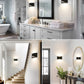 YANSUN Wall-Mounted Triangle Wall Sconce with Wall Switch & 5 CCT Adjustable, No Bulbs Included