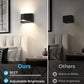 YANSUN Wall-Mounted Triangle Wall Sconce with Wall Switch & 5 CCT Adjustable, No Bulbs Included