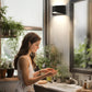 YANSUN Wall-Mounted Triangle Wall Sconce with Wall Switch & 5 CCT Adjustable, No Bulbs Included