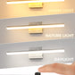 YANSUN 24 in. 24-Watt 1-Light Matte Black and Nickel LED Vanity Light, Bathroom Wall Sconce for Vanities