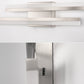 YANSUN 2-Light Minimalist Nickel LED Wall Sconce with Frosted Acrylic Shade, Modern Accent Light for Powder Room