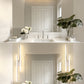 YANSUN 2-Light Minimalist Nickel LED Wall Sconce with Frosted Acrylic Shade, Modern Accent Light for Powder Room