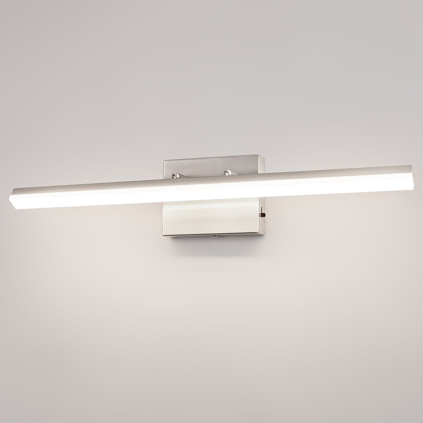 YANSUN 1-Light LED Vanity Fixture 24W Sand Nickel Finish 23.6in Dimmable