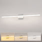 YANSUN 24-Watt 1-Light Nickel Integrated LED Vanity Light, 48 in. Modern Adjustable Wall Sconce for Bathroom or Various