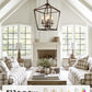 YANSUN 4-Light Farmhouse Iron Birdcage Oil Rubbed Bronze Chandelier with Metal Latern Shade, for Kitchen Dining Room