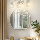 YANSUN 3-Light Nickel Finish Vanity Light E26 Bulb Not Included