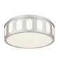 YANSUN 11.25in Brushed Nickel LED Flush Mount Ceiling Light Modern Low Profile Ceiling Fixture Energy Efficient Indoor Lighting